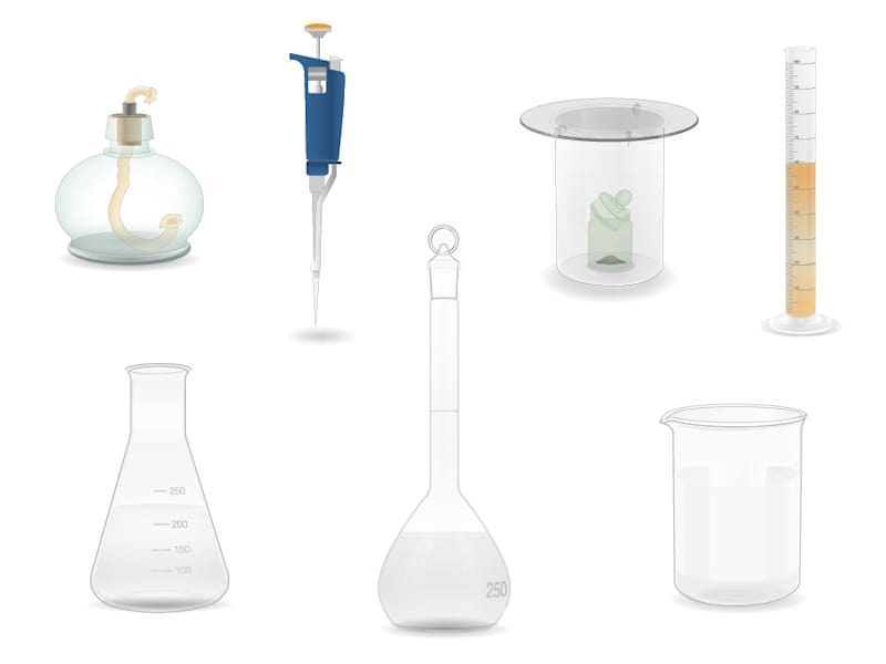 Cover image for Vector Illustration. College Chemistry Courses.