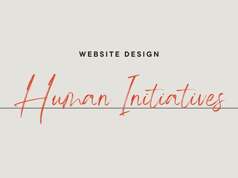Cover image for Human initiative | Website design