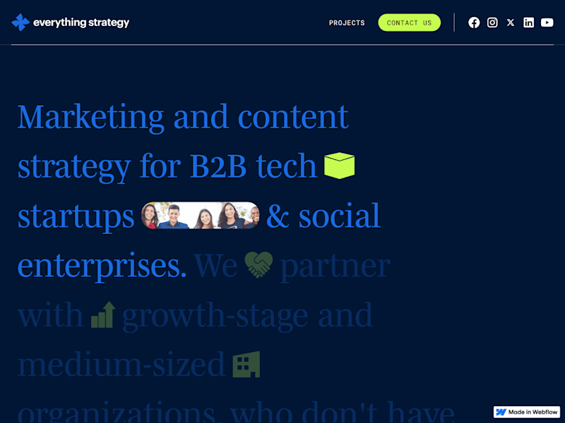 Cover image for Webflow Development for Everything Strategy
