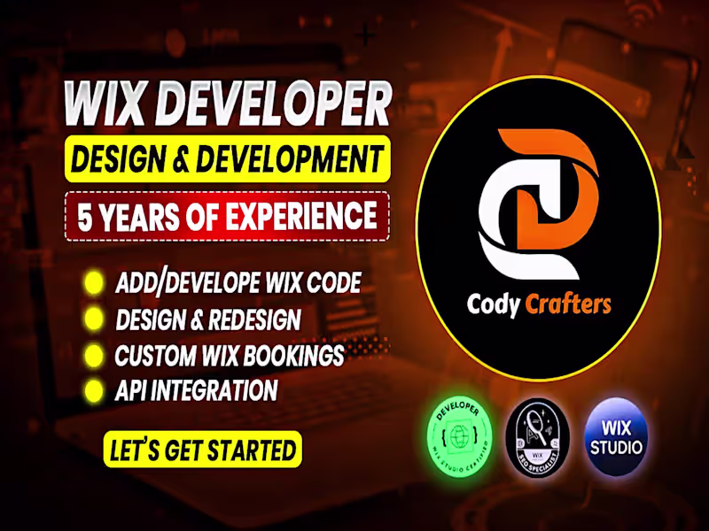 Cover image for I will do Wix website Design and Code