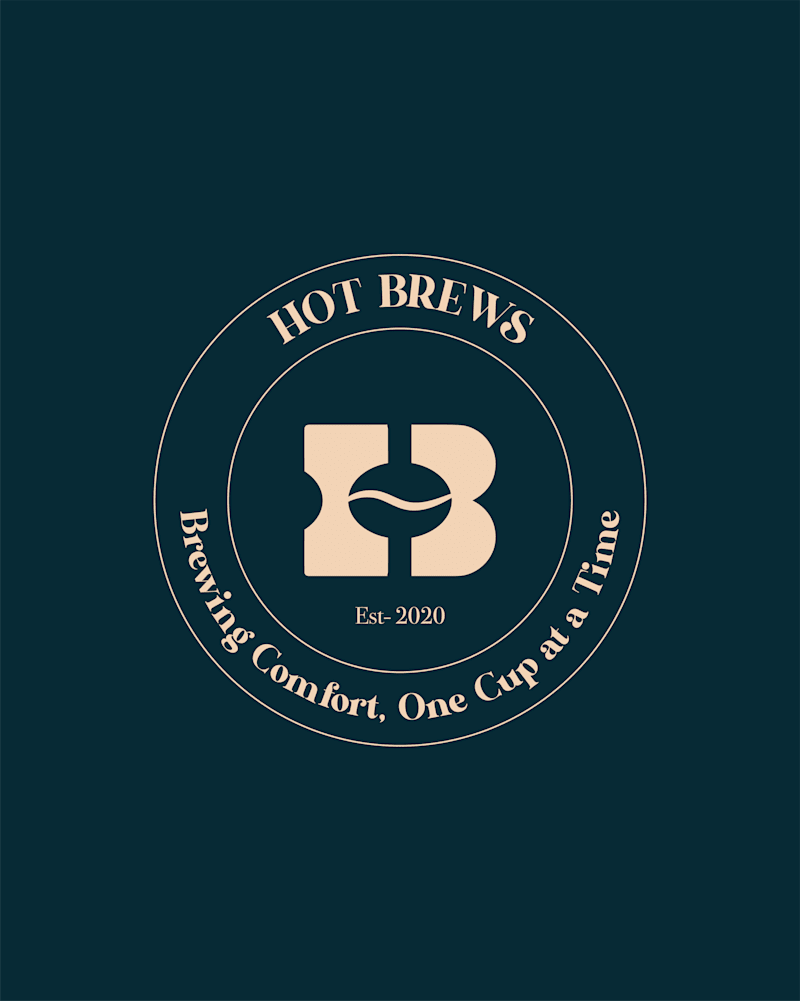 Cover image for Brand Design for a premium cafe named Hot Brews