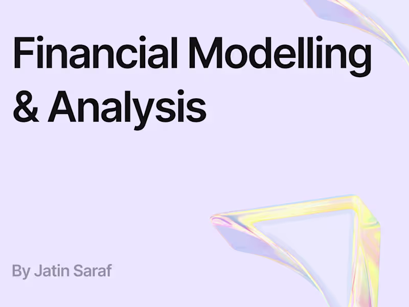 Cover image for Financial Modelling with Analysis