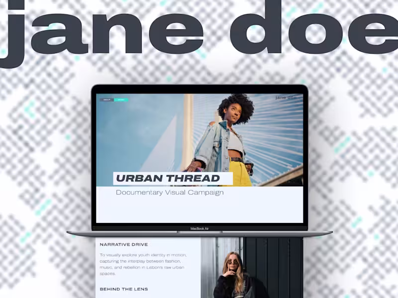 Cover image for Jane Doe | Concept portfolio for a multidisciplinary artist