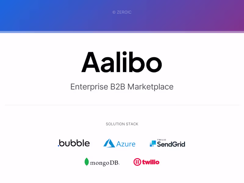 Cover image for Aalibo - Enterprise B2B Marketplace by Zee TV