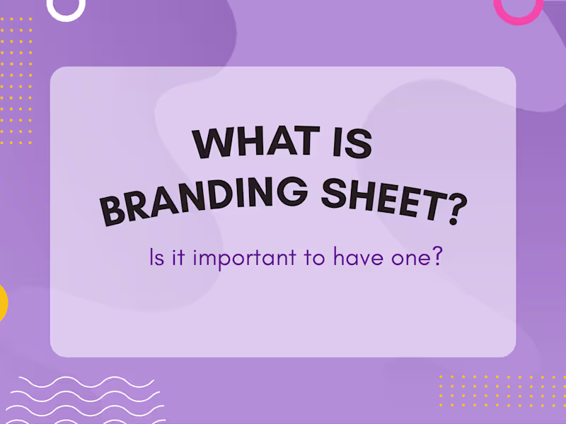 Cover image for What is branding sheet?