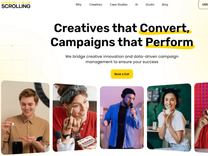 Cover image for Scrolling Media Landing Page Design