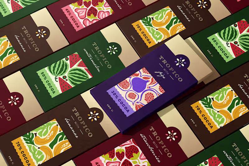Cover image for Tropico Chocolate - Brand Identity :: Behance