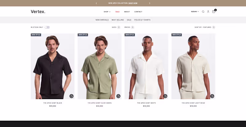 Cover image for Vertex Brand eCommerce Platform Development