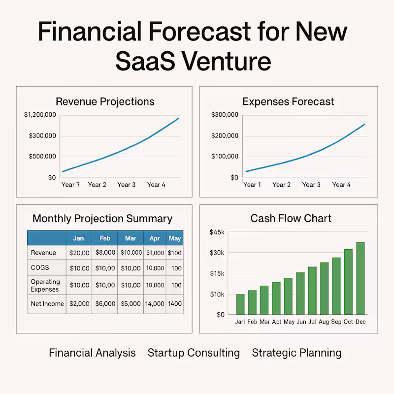 Cover image for Cash flow Projections for a SaaS Venture (Serie A funded)