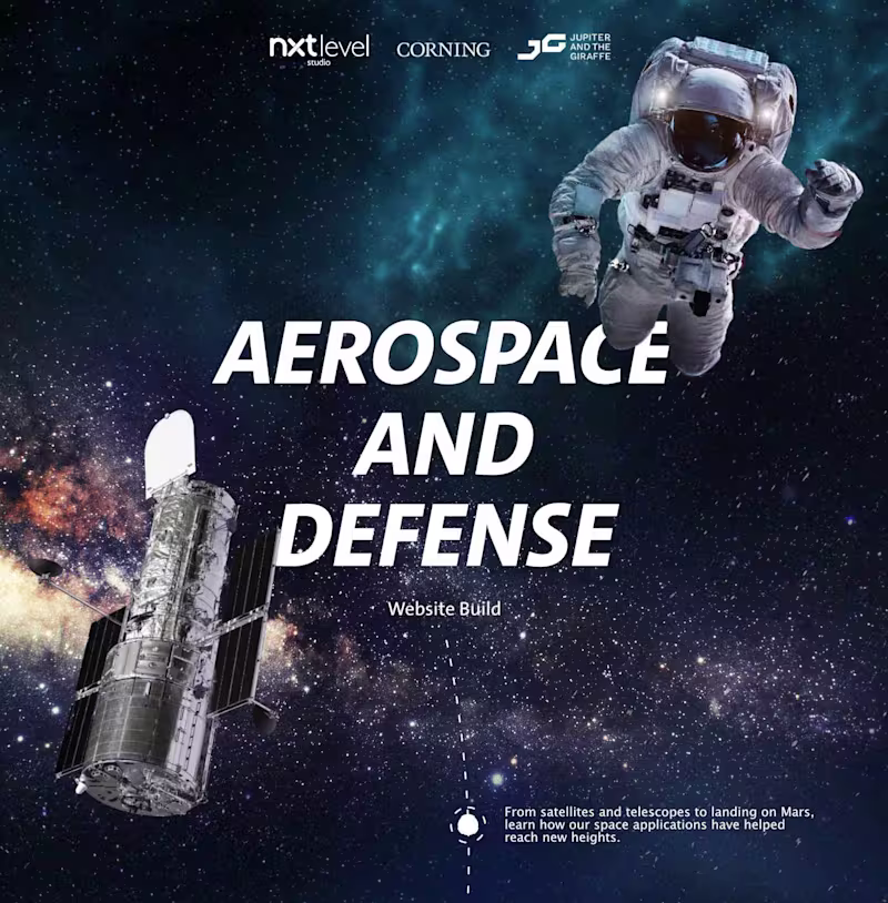 Cover image for Corning | Aerospace and Defense | Website Build on Behance