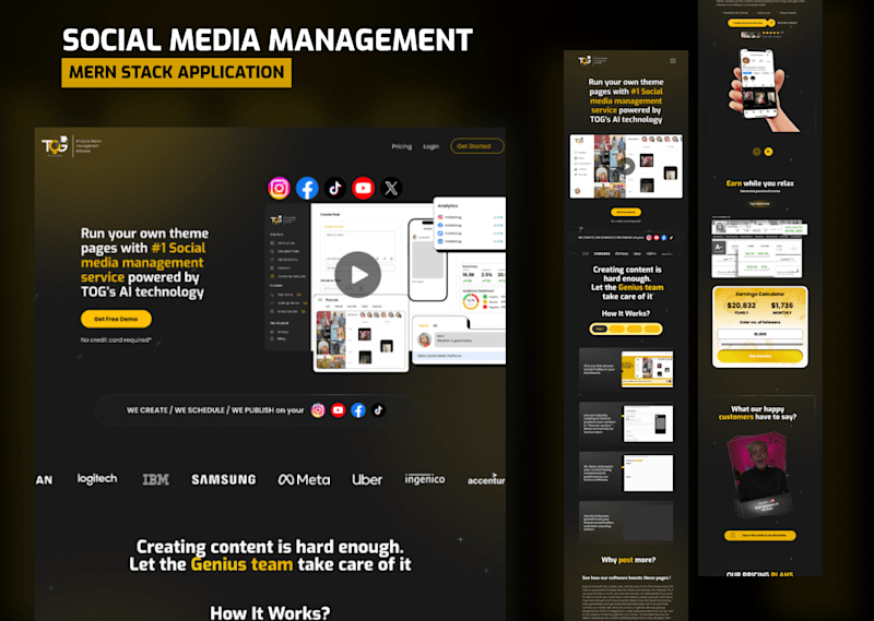 Cover image for Social media management tool in React and Dango