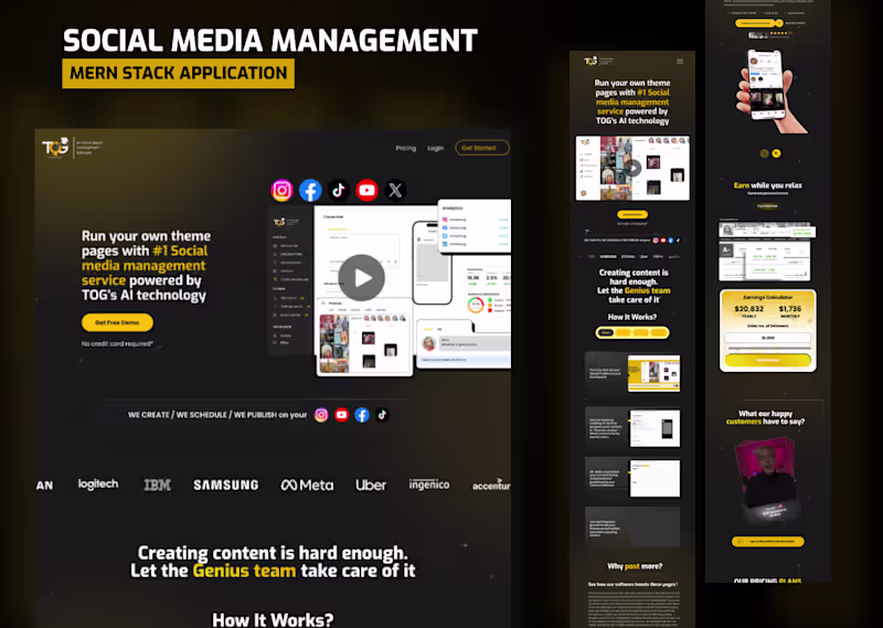 Cover image for Social media management tool in React and Dango