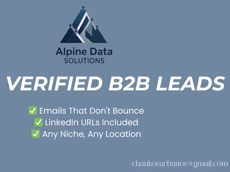 Cover image for Verified B2B Lead Lists with Emails & LinkedIn URLs