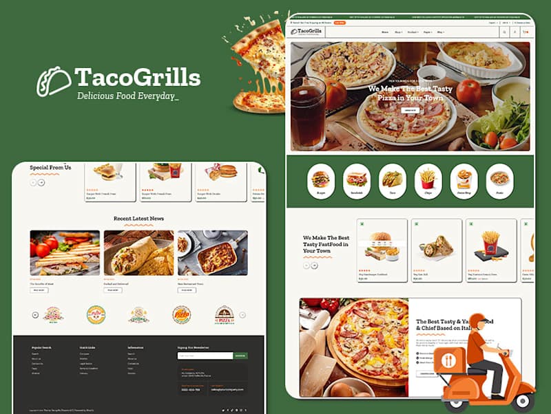Cover image for TacoGrills – Burger, Pizza – eCommerce Theme