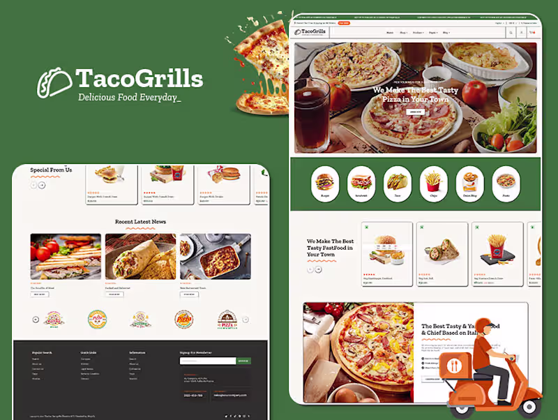 Cover image for TacoGrills – Burger, Pizza – eCommerce Theme
