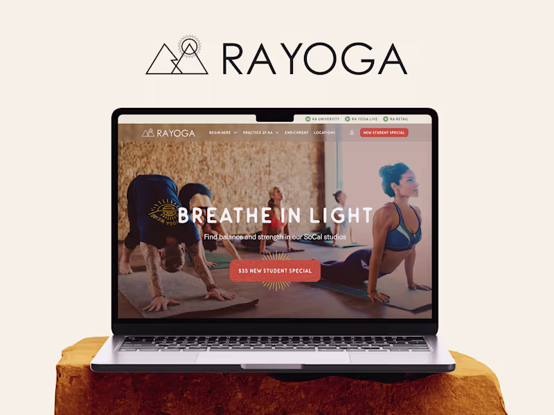 Cover image for Ra Yoga — Website Design