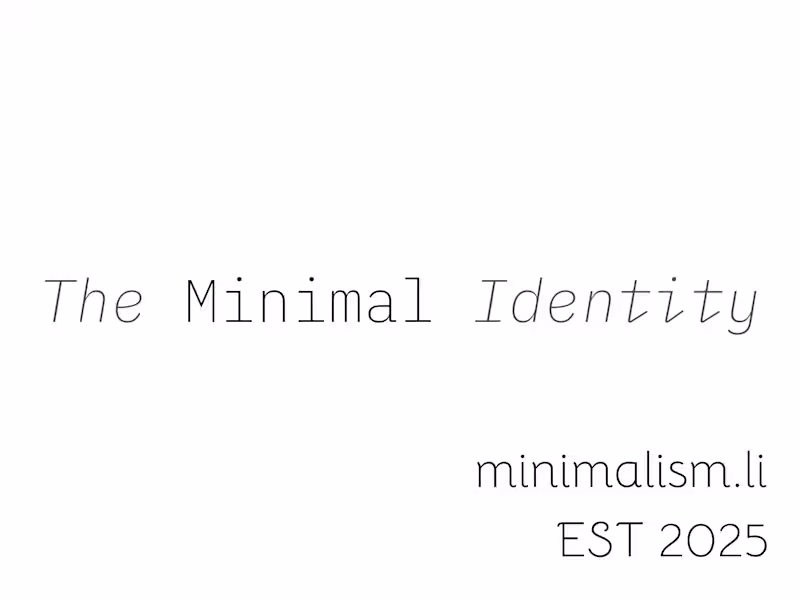 Cover image for The Minimal Identity