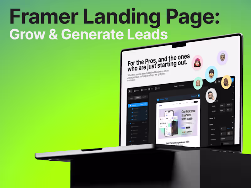 Cover image for Figma to Framer Landing Page