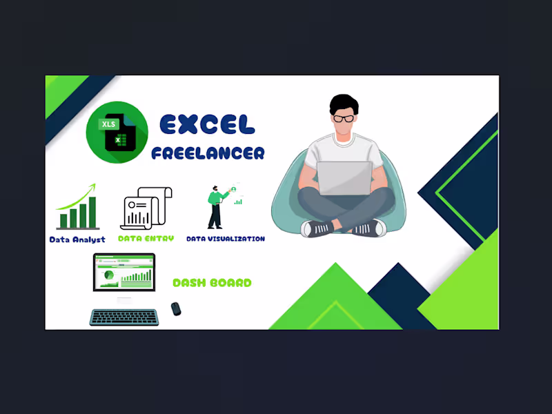 Cover image for  Excel Dashboards , DATA ENTRY ON EXCEL
