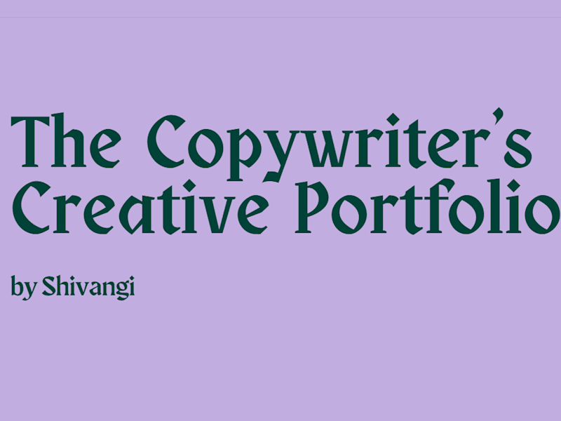 Cover image for Shivangi’s Portfolio