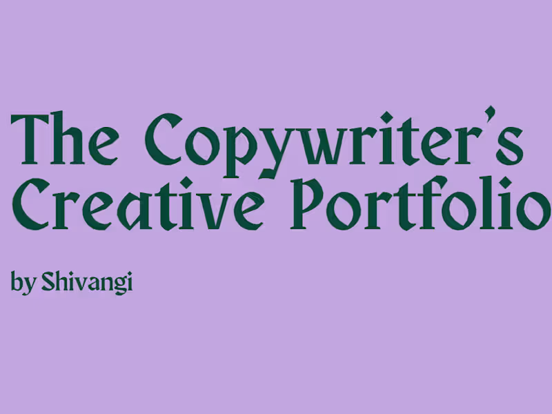 Cover image for Shivangi’s Portfolio