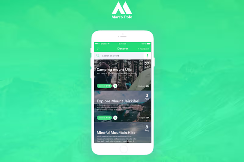 Cover image for Marco Polo | App design