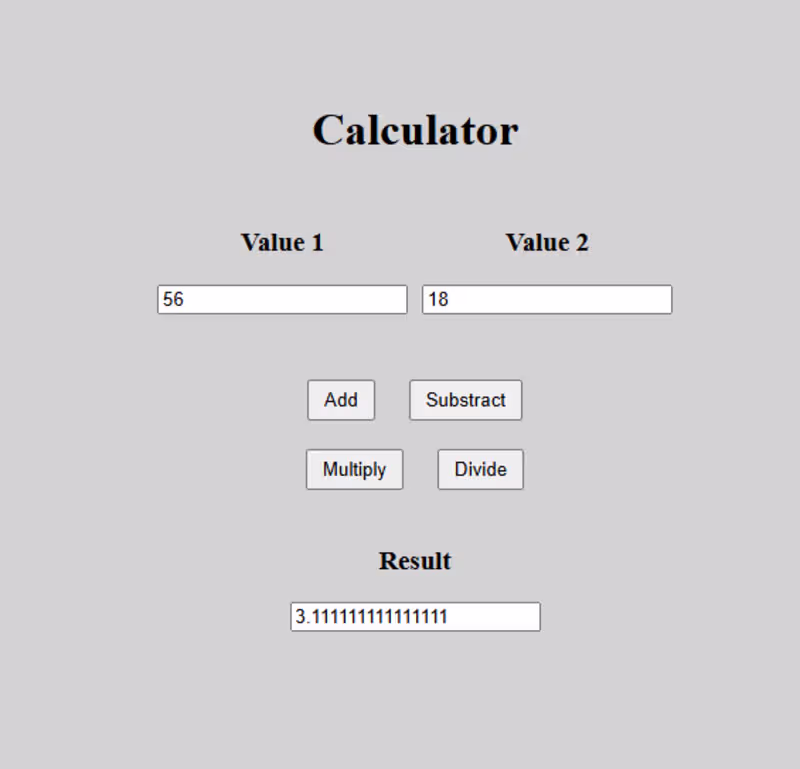 Cover image for Calculator web app