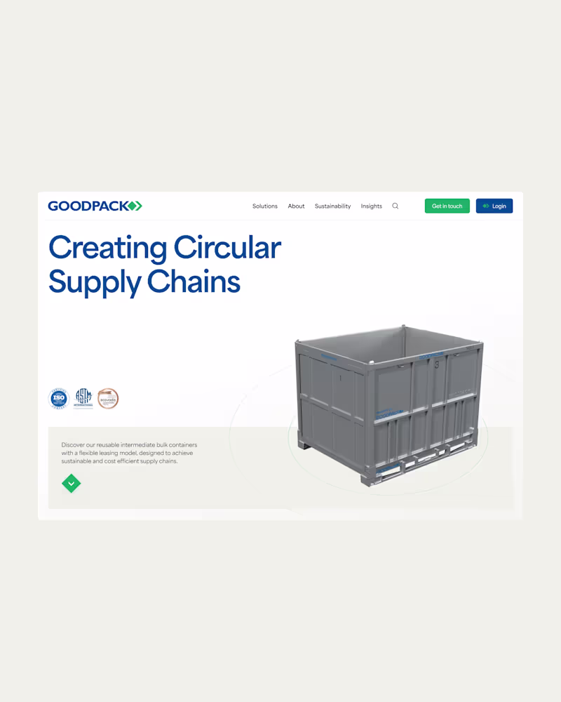 Cover image for Transforming Goodpack's Site: Sustainable Webflow Redesign