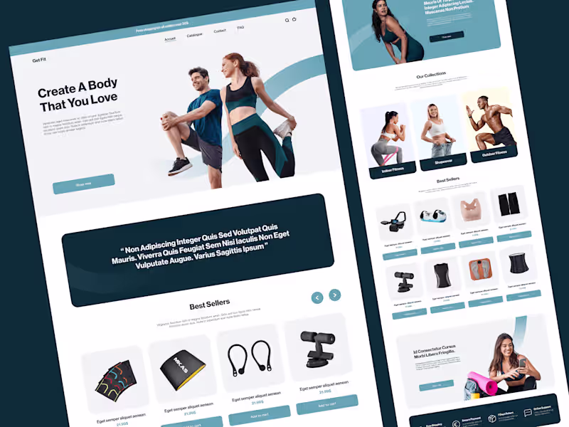 Cover image for GetFit : Fitness Accessories E-commerce Website