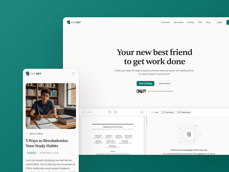 Cover image for PDF BFF — Marketing Website