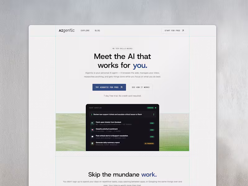 Cover image for AI agent landing page