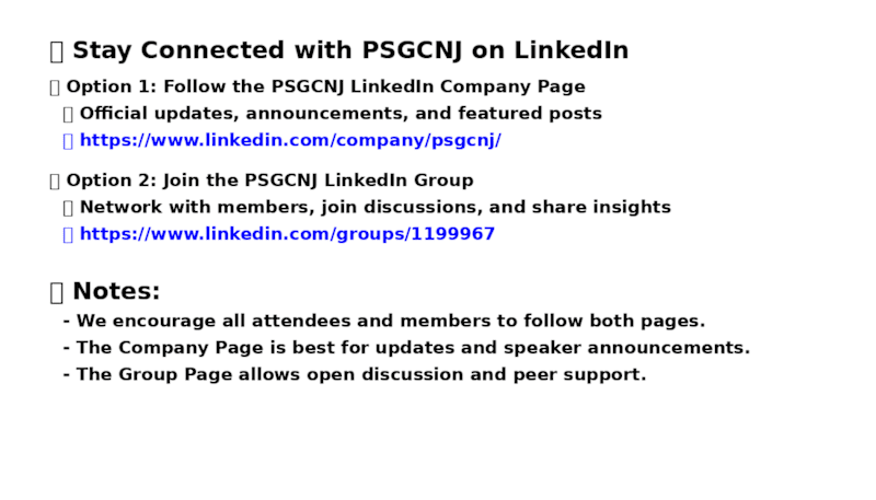 Cover image for PSGCNJ (2024, Volunteer Role)