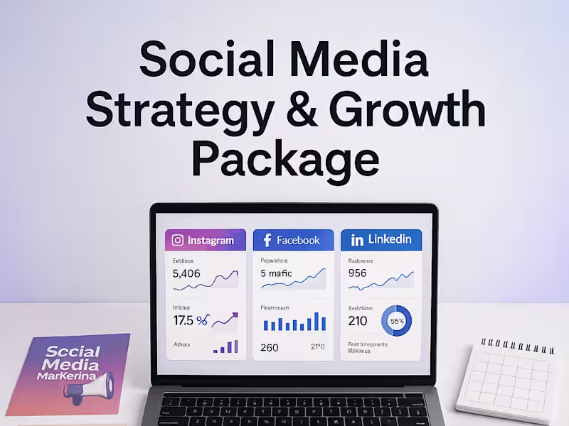 Cover image for Monthly Social Media Content Strategy & Post Design 