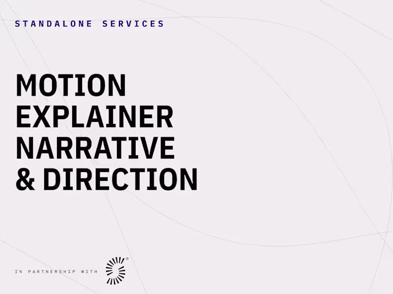 Cover image for Motion Explainer - Narrative & Direction