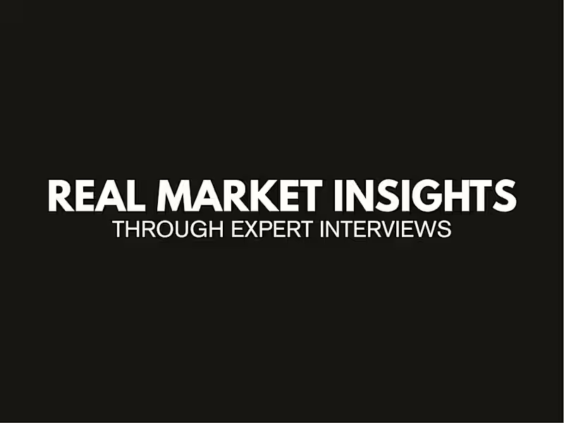 Cover image for Expert interviews for real market insights