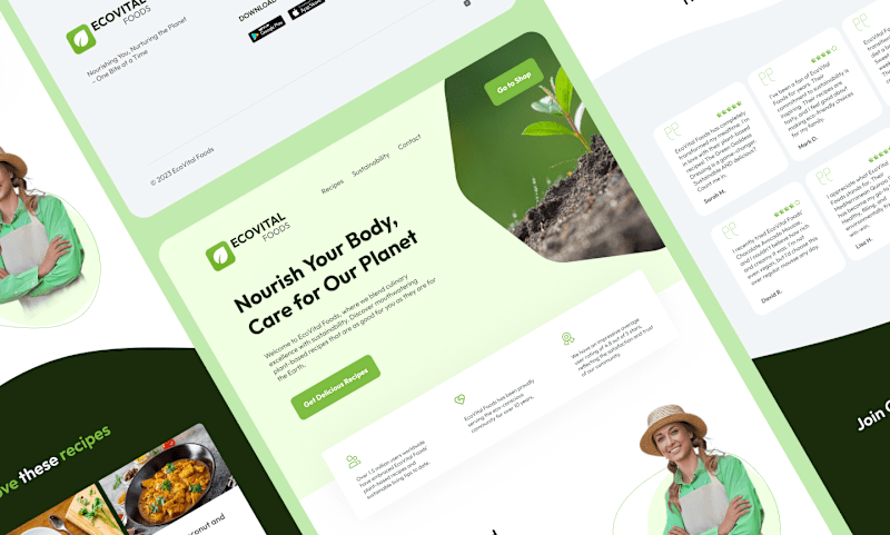 Cover image for Eco Brand Landing Page on Behance