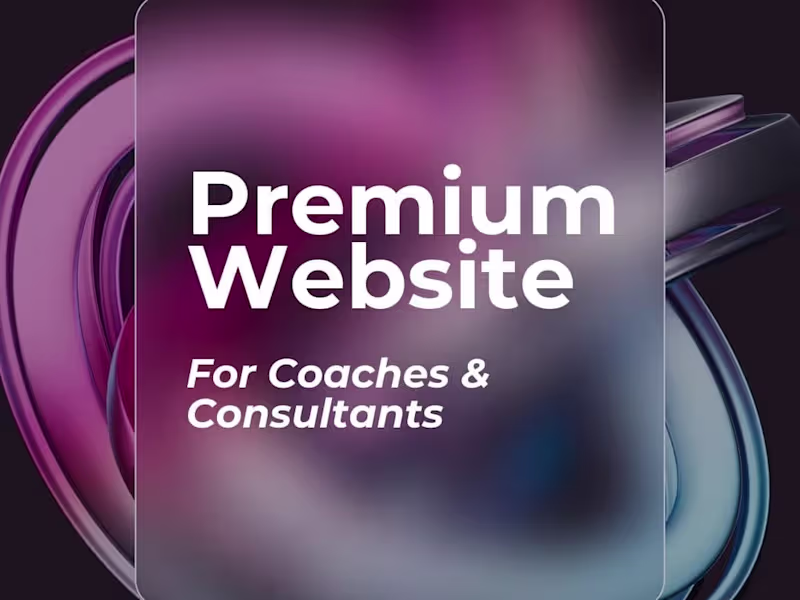 Cover image for Premium Lead-Generating Website for Coaches & Consultants