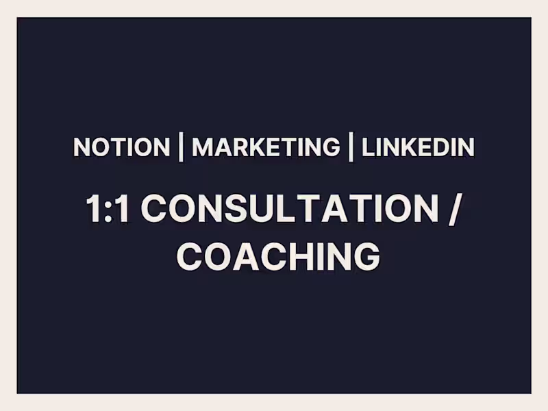 Cover image for 1-Hour Consultation