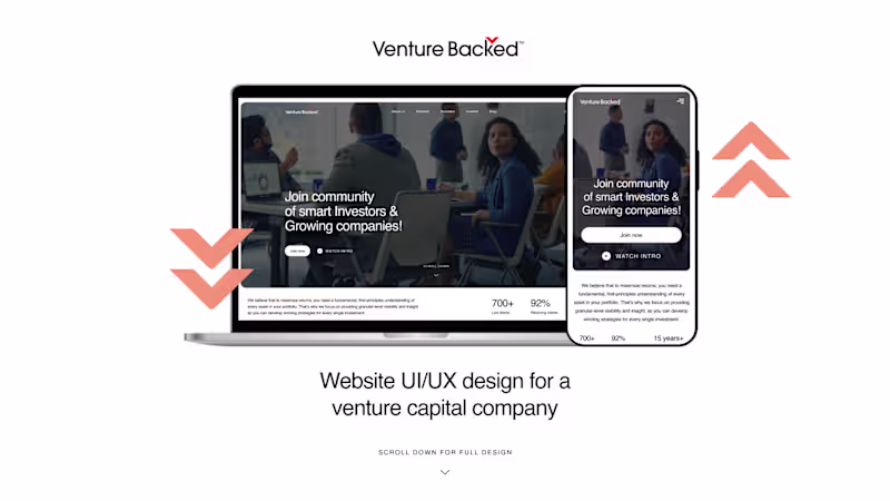 Cover image for VentureBacked: Driving Investment through High-Authority UI/UX