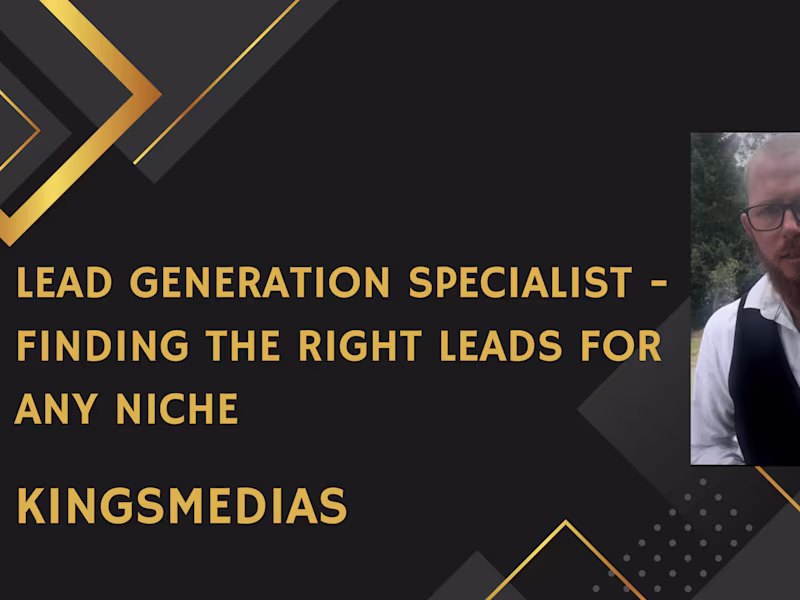 Cover image for Expert Lead Generation Specialist - Your Success is My Mission