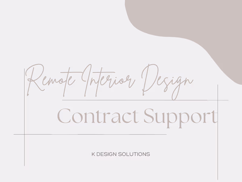 Cover image for Remote Interior Design Contract Support