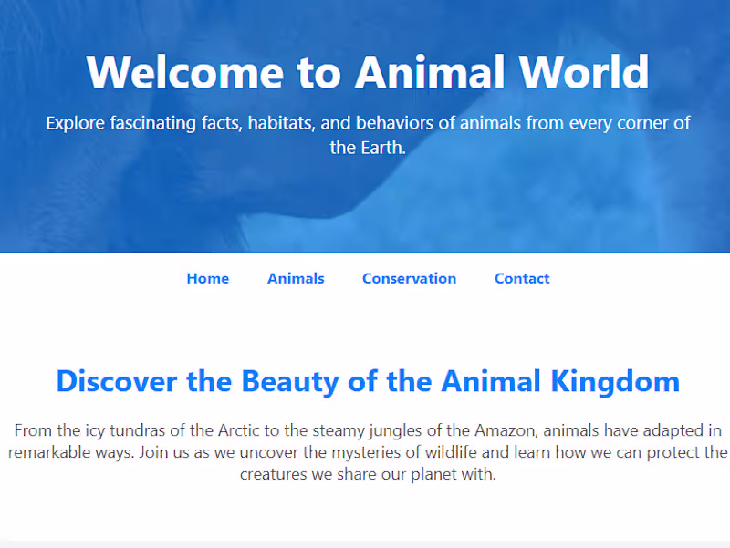 Cover image for Welcome to Animal World