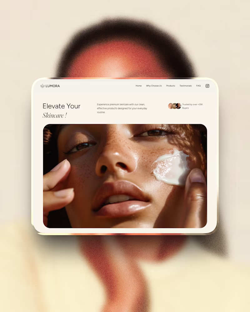 Cover image for Lumora – Beauty Brand Website Template Built in Wix Studio W...