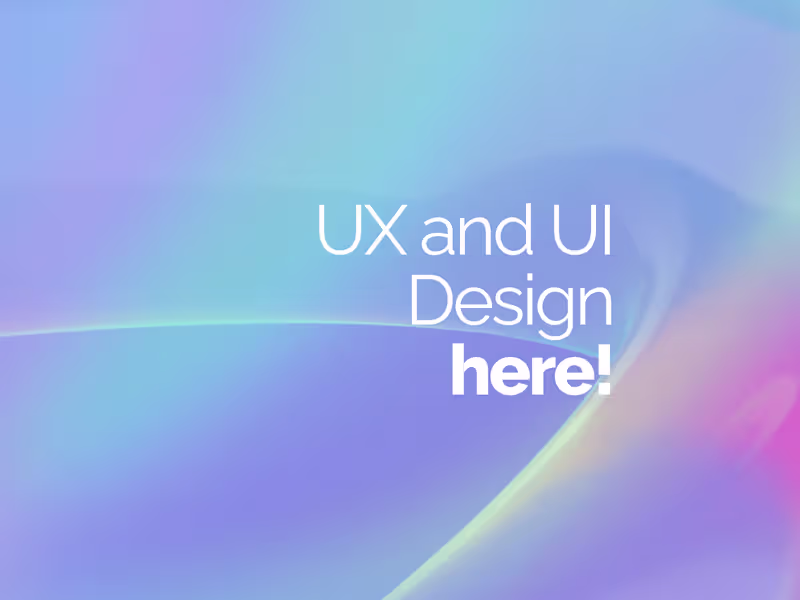 Cover image for UX/UI Design – Stunning, Developer-Ready & User-Centered