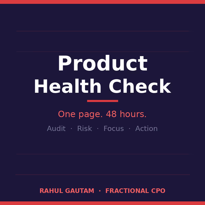 Cover image for One-Page Product Health Check