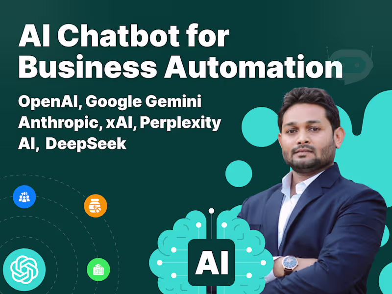 Cover image for Will Develop Custom Chatboat for your business Automation