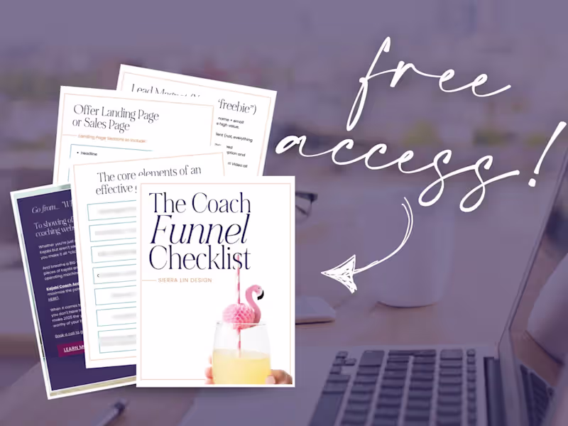 Cover image for 📝 FREE Coach Funnel Checklist: sierralindesign.com/coach