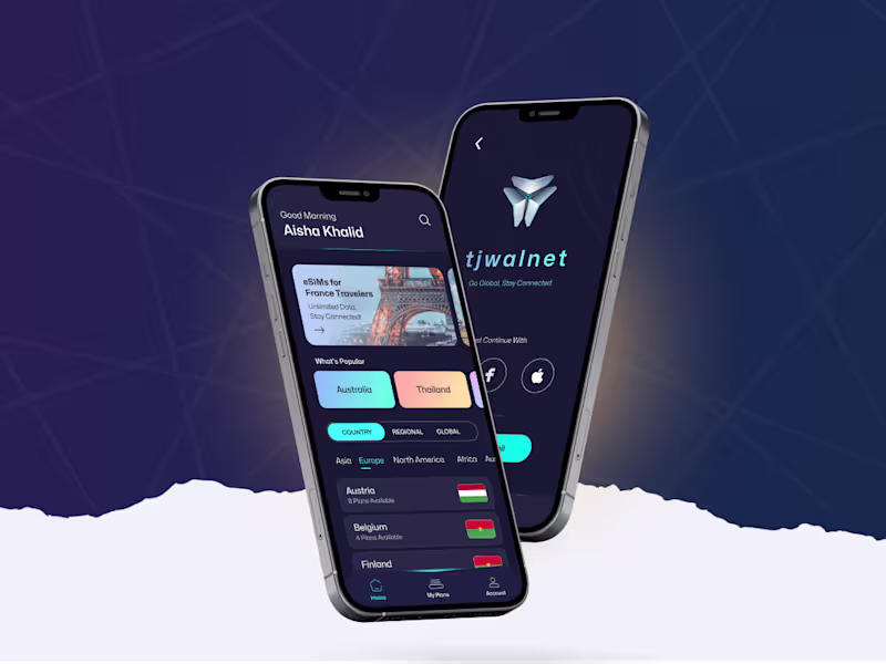 Cover image for eSim Provider - Website & Mobile Apps