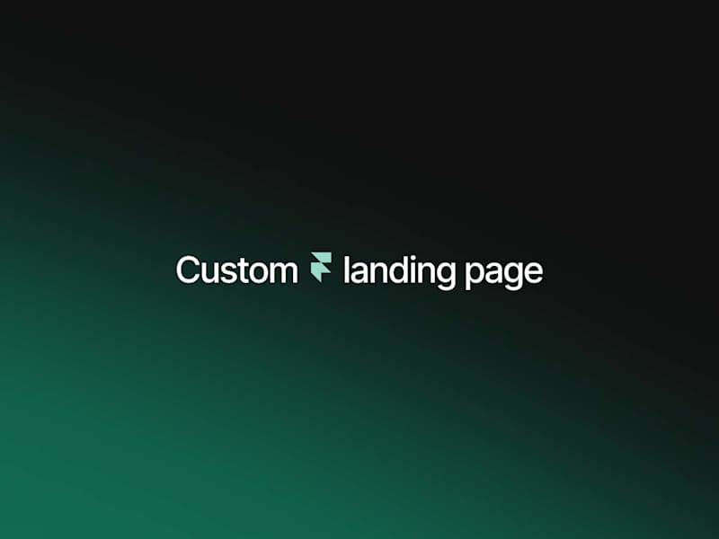 Cover image for Custom landing page built in Framer