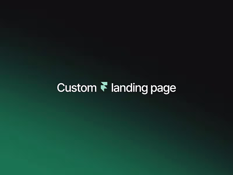 Cover image for Custom landing page built in Framer